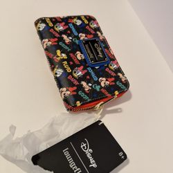 Mickey & Friends Classic All-Over Print Zip Around Wallet