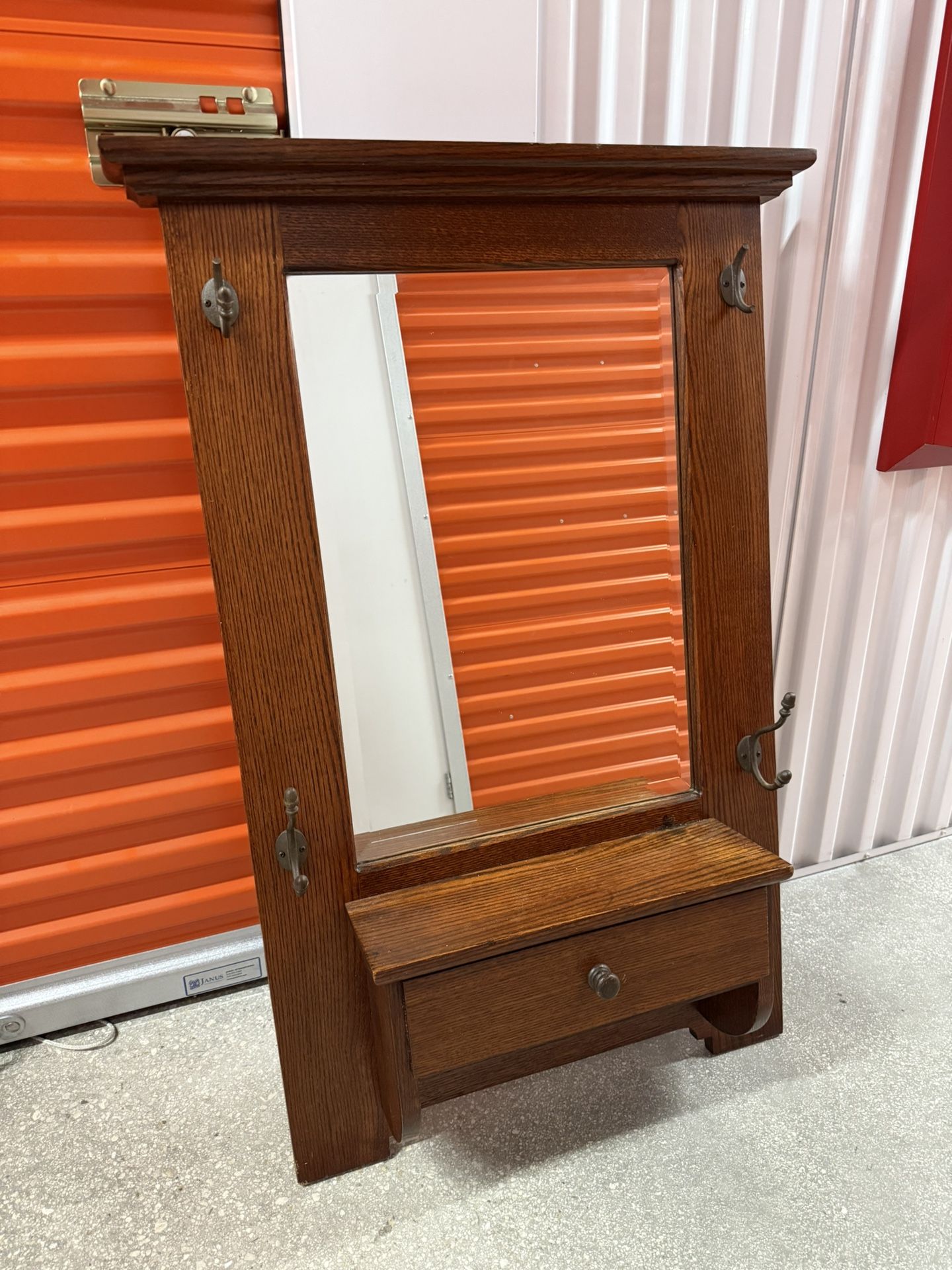 Wall Antique Wood Mirror