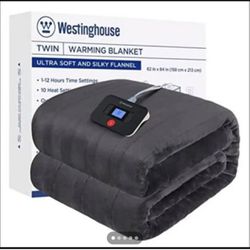 Westinghouse Electric Blanket Flannel | Warming Heated Blanket-Home, Bed, 1-12 Hour Time Setting