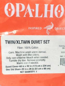 Twin Opalhouse Duvet Cover Set Lush Drapes Brand New Unopened Pink