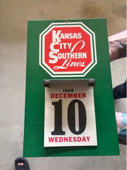 Kansas City southern lines 1969 original calendar