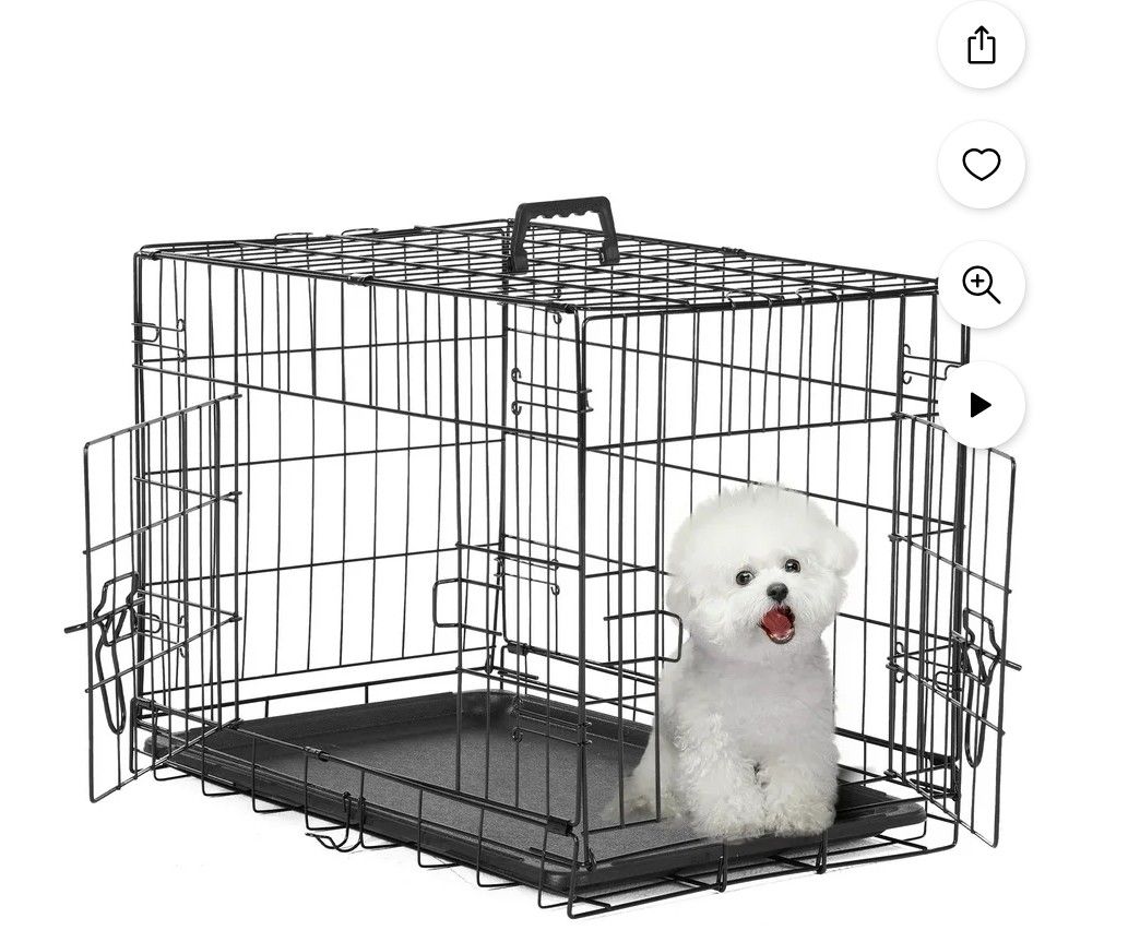 Two-door Metal Kennel 24 In