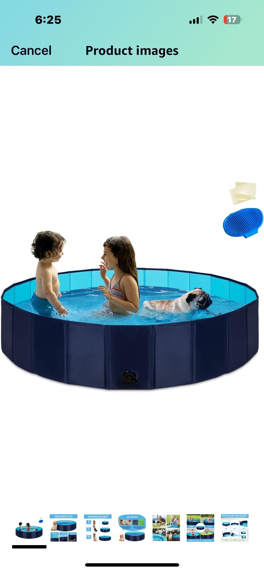Seekavan Foldable Dog Pet Bath Pool, Collapsible Bathing Tub, Portable Pet Dog Swimming Pool, Non-Slip Durable Kiddie Pool, Collapsible Bathing Pool I