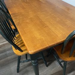 Wooden Table And 4 Chairs