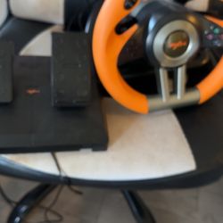 Steering Wheel And Pedal Set For Gaming 