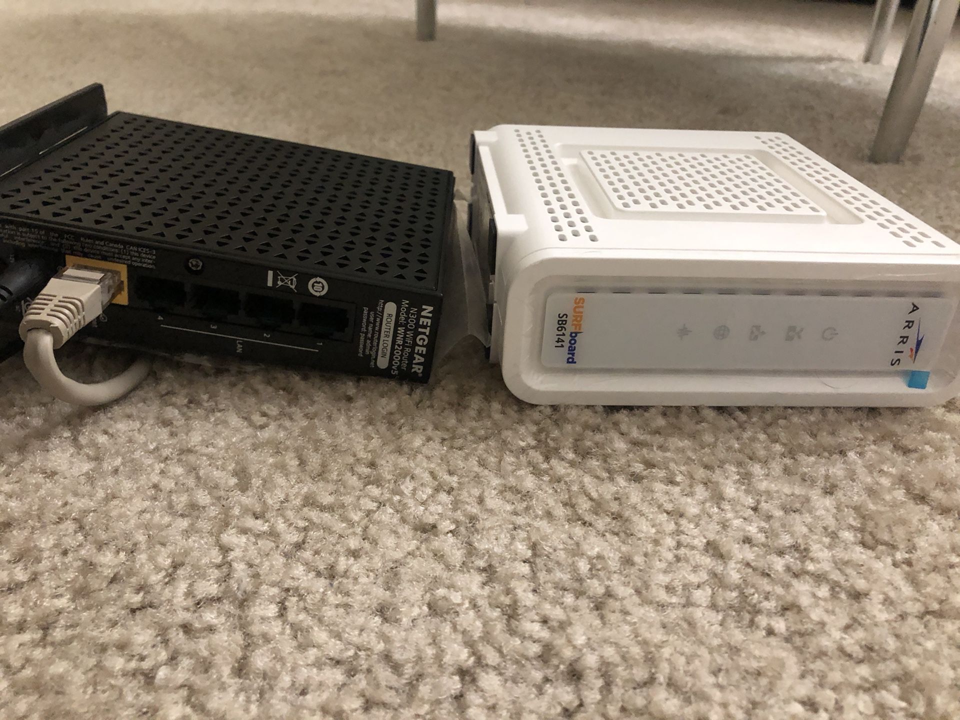 Arris and Netgear- Modem and Router Combo Set