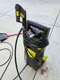 Sun Joe pressure washer with extra floor scrubbing attachment