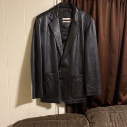 Large Black Leather Jacket