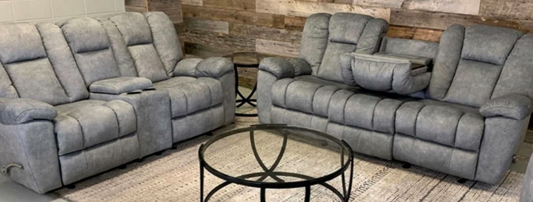 Light Grey Reclining Sofa & Loveseat Combo - Never Used