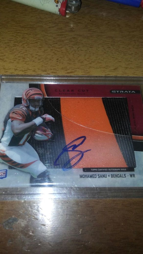 Mohamed sanu rookie auto jersey card