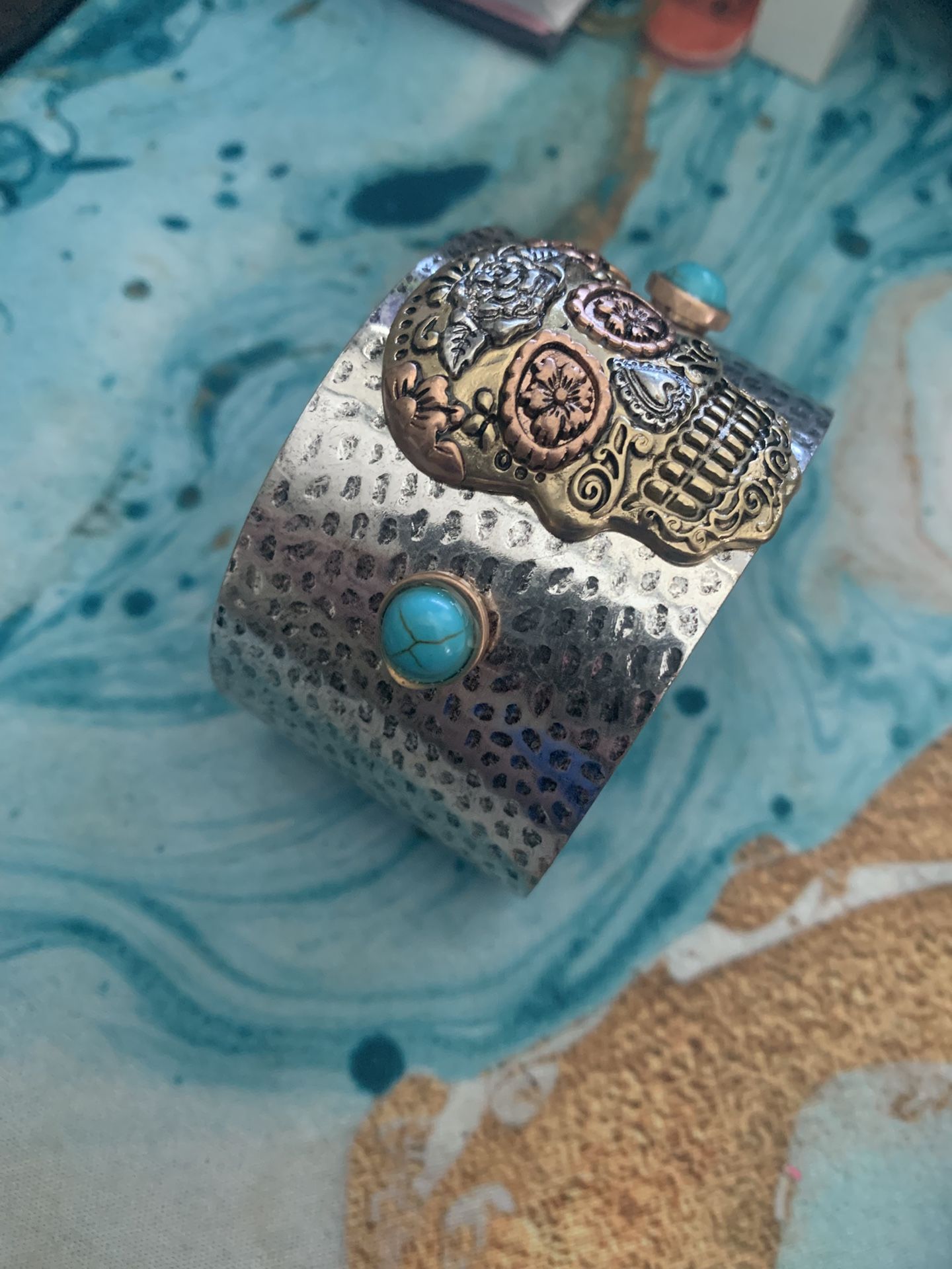 Silver And Turquoise Cuff Bracelet