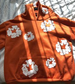 Orange Denim Tears Hoodie Size M