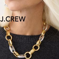 (NEW) (1 AVAILABLE) WOMEN’S J.CREW MIXED METAL CHAINLINK - SIZE: OS (ONE SIZE)
