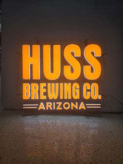 Huss Brewing Co Lighted Sign