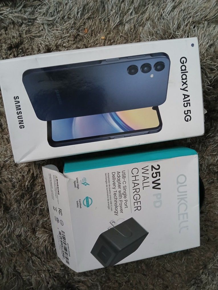 New Samsung Galaxy A15 5G W/ 25w PD Charger 