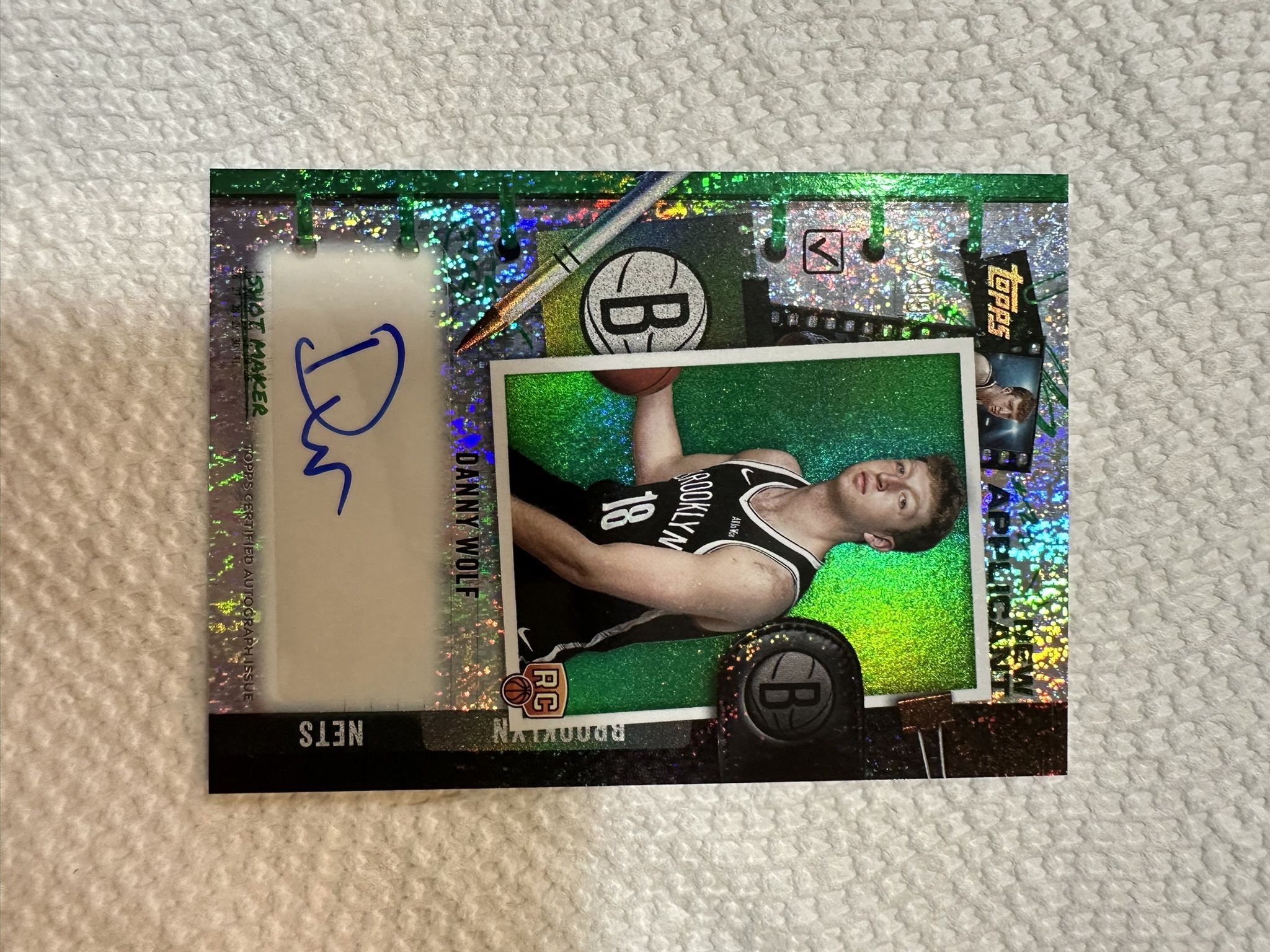 DANNY WOLF - AUTOGRAPHED TOPPS - 33/99 - NEW APPLICANT