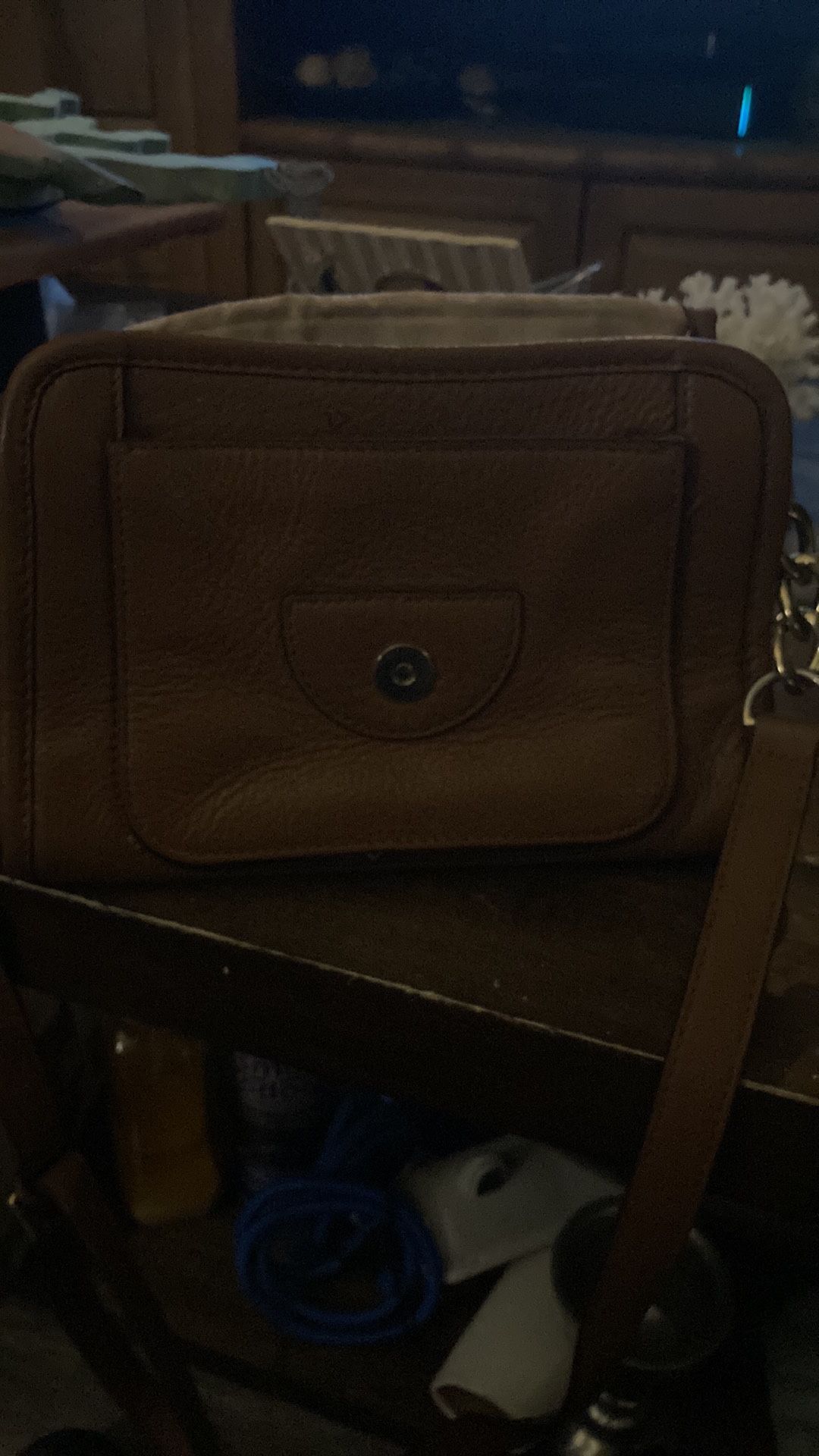 Purse Tan Four Pockets Missing Strap