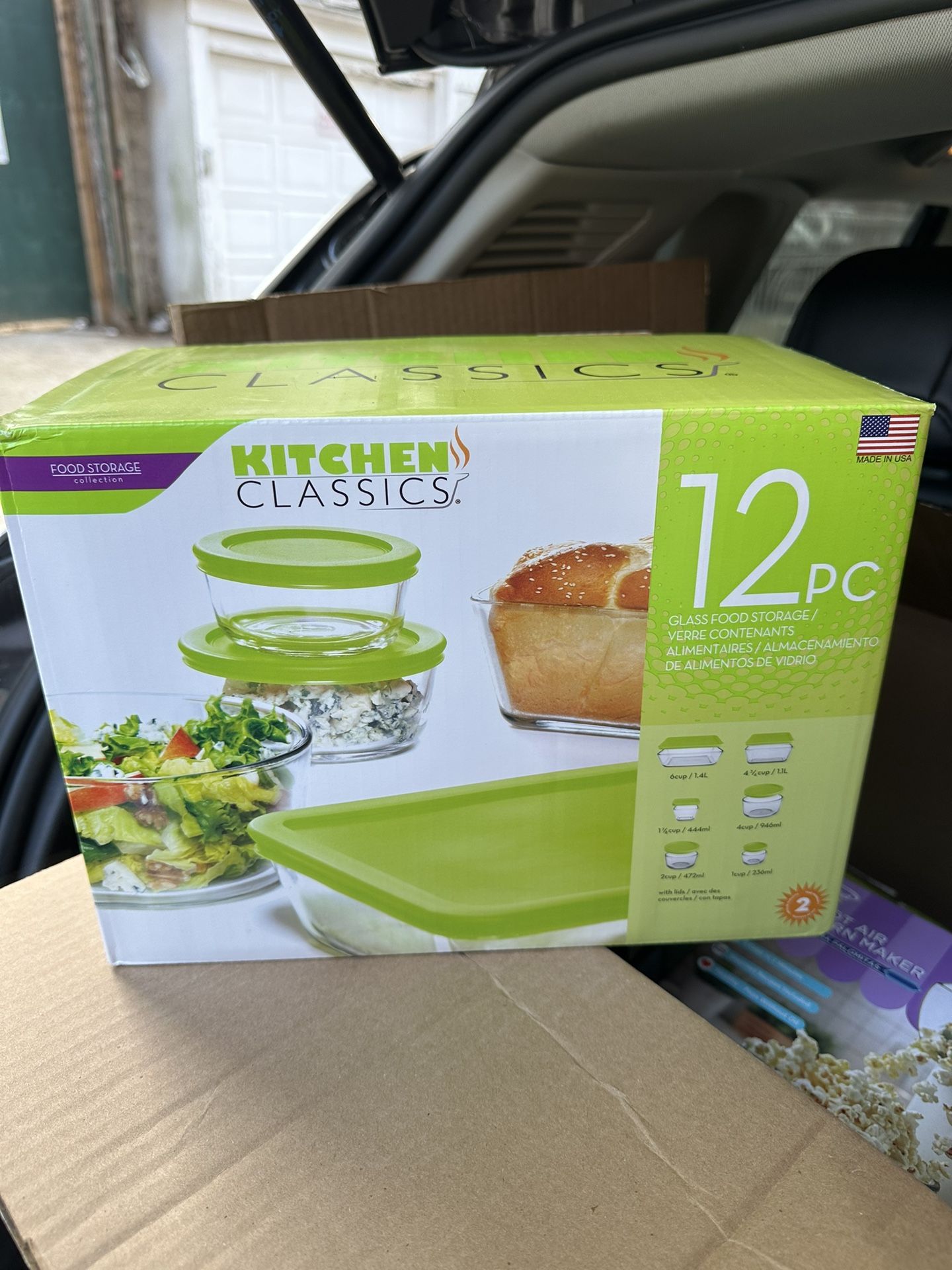 12 Pc Glass Food Containers Comes With Lids For Each One