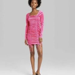 Wild Fable Dress In Pink Long sleeves