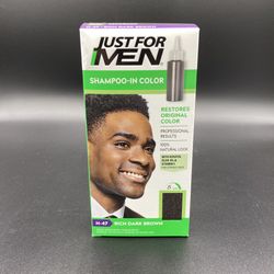 Just For Men Shampoo In #H-47 Hair color Rich Dark Brown Keratin Olive Oil