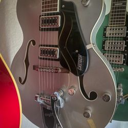 Gretsch G5420t Electromatic Classic Hollow Body Single Cut With Bigsby Electric Guitar Airline Silver