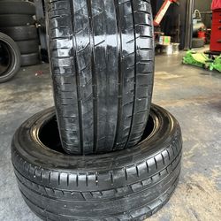 285/45/21 Pair Of 2 Used Tires Accelera