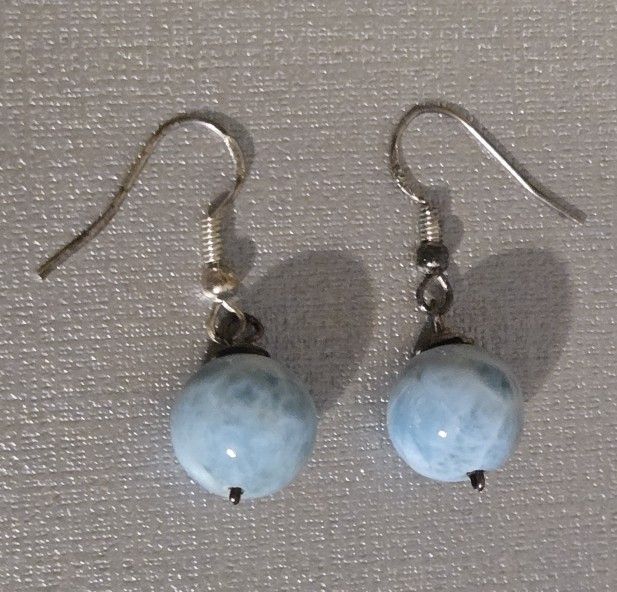 Genuine Larimar Earrings 