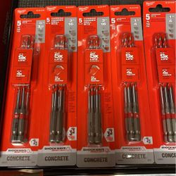 5 Carbide Hammer Drill Bits $15 Each 