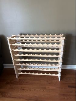 Wine rack holds 80 bottles