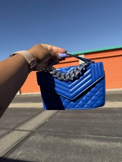 Blue Hand Bag With Strap