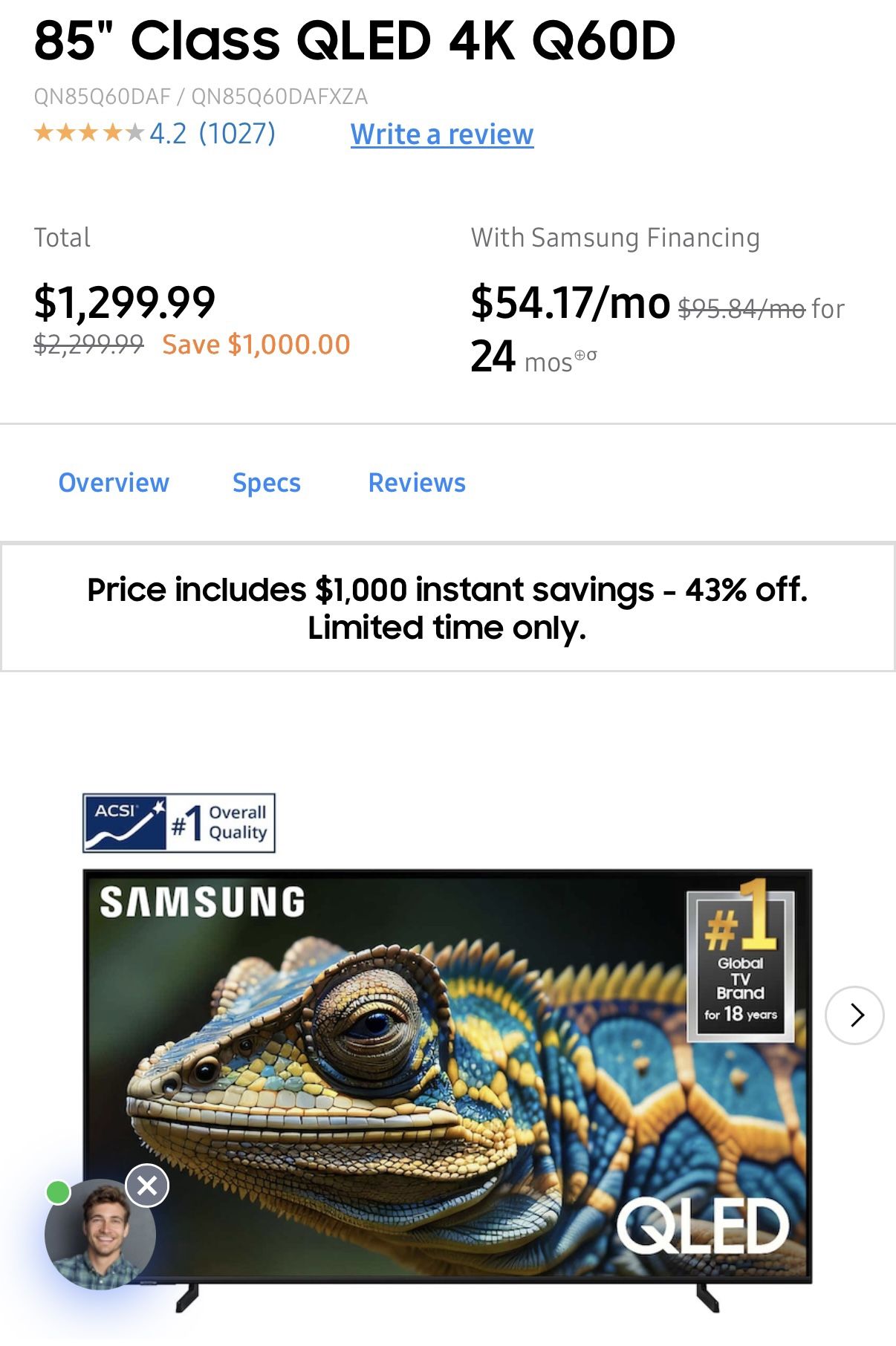 Samsung 85 Inch