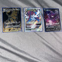 Ice Rider Calyrex,Hisuian Samurott,Japanese Crobat V