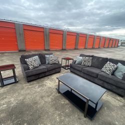 Couch set w/ pillow & coffee tables