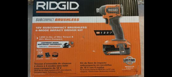 New Ridgid 18v 1/2 in wrench drill kit