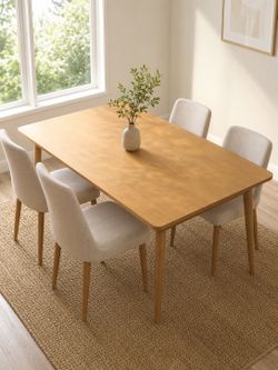 66” Oak Finish Dining Table – $99.99