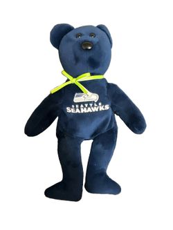 2015 Ty Beanie Baby NFL Football Bear Plush Seattle Seahawks 8" no tags