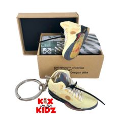 Jordan 5 Off White Sail 3D Mini Sneaker Keychain