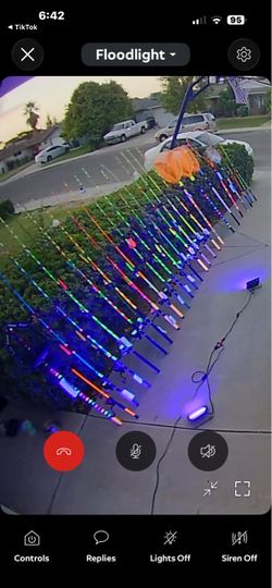Fluorescent painted fishing poles