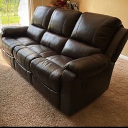 Leather recliner