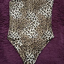Cheetah Print Body Suit Tube Top