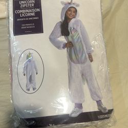 Unicorn Zipster, Child Halloween Costumel Or For Lounging 8 - 10