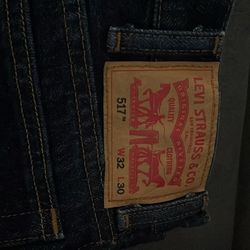 Two Levi’s blue jeans one 501 and one 517