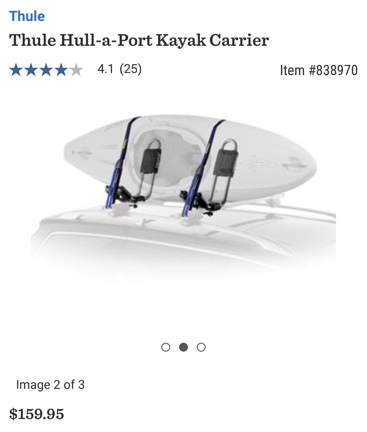 Thule Hull a Port Kayak Carrier