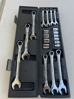METRINCH SOCKET & COMBINATION SPANNER SET