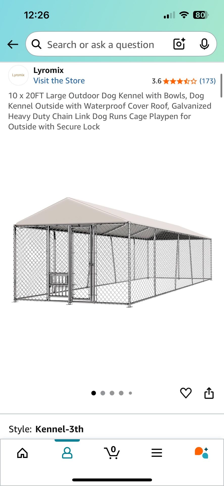 10x20ft Heavy Duty Outdoor Dog Kennel – Like New