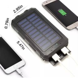 Waterproof Solar Power Bank 500000 mAh Portable External Battery Charger For Phone