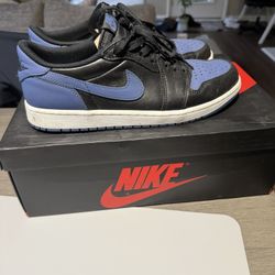 Worn Men’s Nike air Jordan 1 Low Mystic Sz 10.5