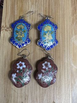 Cloisonné earrings