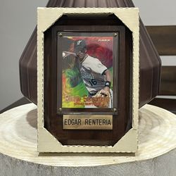 NEW Edgar Renteria 1997 Fleer #11 Rookie Sensations Florida Marlins HOF Card Plaque