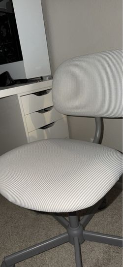 IKEA Gray Striped Fabric Office Chair
